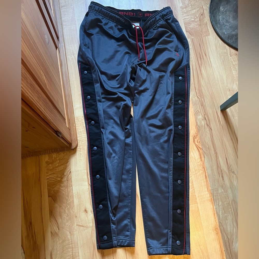 AND1 Charcoal and Crimson Sports pants